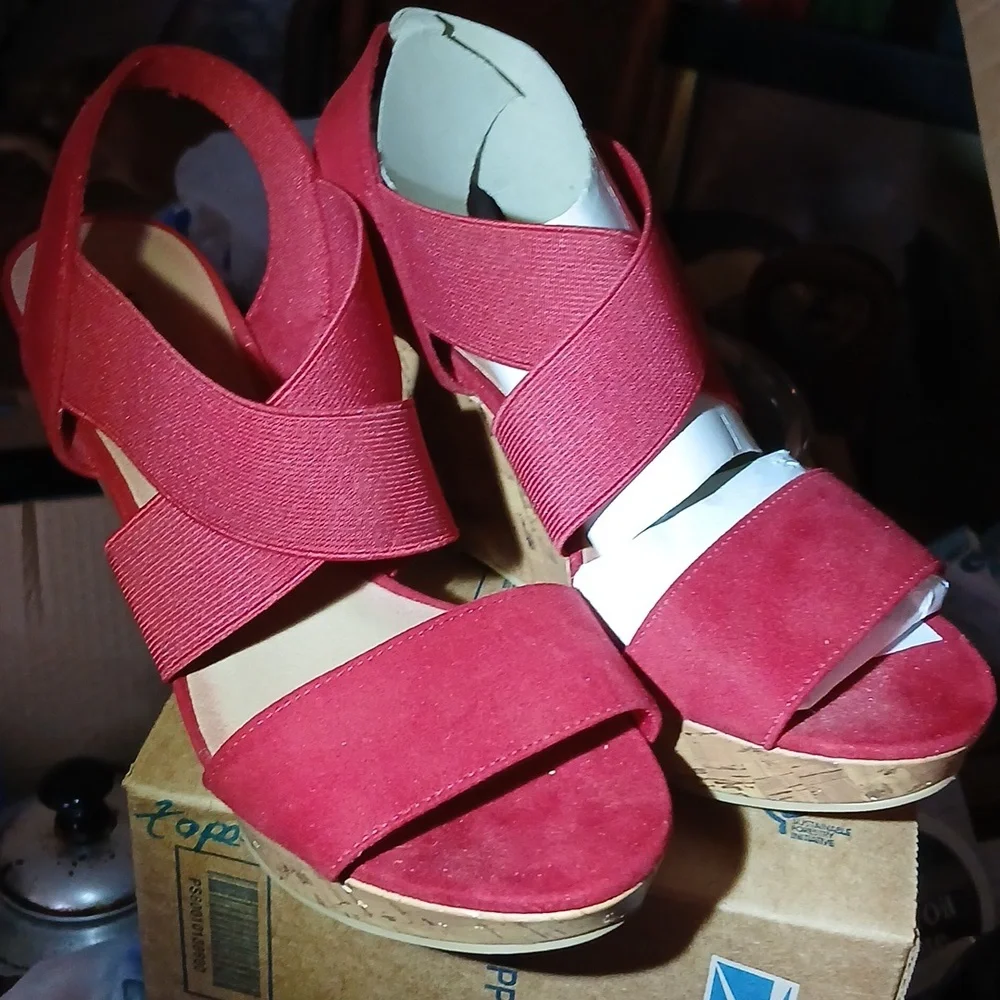 NWTRed Cork Wedges,